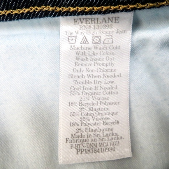 NEW! Everlane The Way High Skinny Jean Dark Indigo SZ 27 Regular - Picture 13 of 14